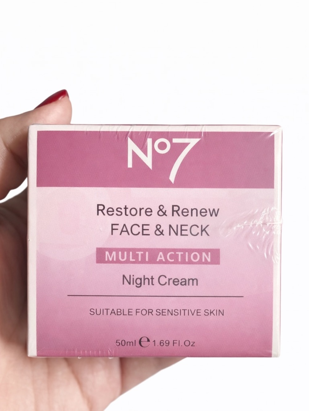 No7 Restore & Renew Face & Neck Night Cream 50ml NEW Sealed Anti-Aging